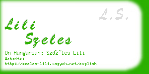 lili szeles business card